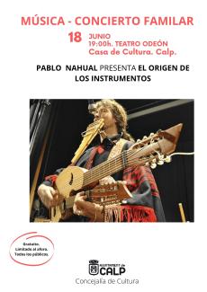 Concierto de Pablo Nahual "El origen de los instrumentos"