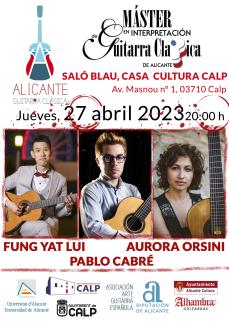 Concierto Máster en Interpretación de Guitarra Clásica de Alicante