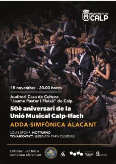 Concierto del ADDA Sinfónica Alicante "50 aniversario de la Unión Musical Calp-Ifach"