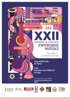 XXII CAMPANYA DE CONCERTS D´INTERCANVIS MUSICALS 2025: COLLA PORTITXOL DE XÁBIA Y COLLA XIRIMITERS DEL CARELLOT DE CALP