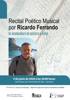 RECITAL POÈTIC MUSICAL PER RICARDO FERRANDO