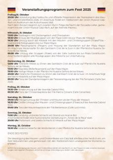 PROGRAMM "MAUREN UND CHRISTEN" – OKTOBER 2026