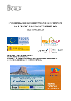 Informe de resultados del proceso participativo del proyecto piloto Calp destino turístico inteligente - DTI EDUSI revitaliza Ca