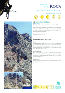 Felsenpfade - Peñón de Ifach - Route 43 - Sin permiso de Obras (auf Spanisch)