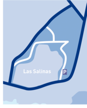 Kaart van Las Salinas