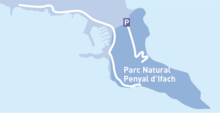 Kaart van Peñón de Ifach