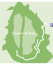 Kaart van de Oltà-berg